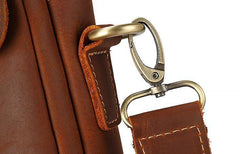 Cool Vintage Dark Brown Leather Mens Belt Pouch Small Side Bag Messenger Bag For Men - imessengerbags