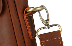 Cool Vintage Dark Brown Leather Mens Belt Pouch Small Side Bag Messenger Bag For Men