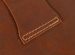 Cool Vintage Dark Brown Leather Mens Belt Pouch Small Side Bag Messenger Bag For Men