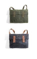 Cool Waxed Canvas Mens Green Military Courier Bag Postman Bag Backpack Large Side Bag For Men - imessengerbags
