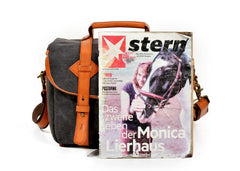Cool Waxed Canvas Leather Mens Casual Messenger Bag DSLR Camera Bag Side Bag For Men - imessengerbags