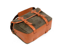 Cool Waxed Canvas Leather Mens Casual Messenger Bag DSLR Camera Bag Side Bag For Men - imessengerbags