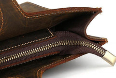 Vintage Leather Men Work 11inch Briefcase Handbag Shoulder Bags Work Bag For Men - imessengerbags