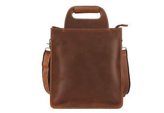 Vintage Leather Mens Briefcase Work Handbags Shoulder Bags Work Bag For Men