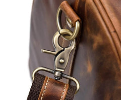 Cool Vintage Brown Leather Mens Overnight Bags Travel Bags Weekender Bags For Men - imessengerbags