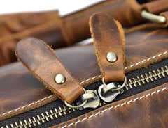Cool Vintage Brown Leather Mens Overnight Bags Travel Bags Weekender Bags For Men - imessengerbags
