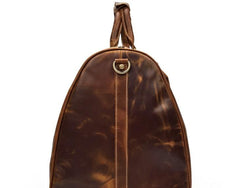Cool Vintage Brown Leather Mens Overnight Bags Travel Bags Weekender Bags For Men - imessengerbags