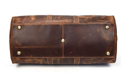 Cool Vintage Brown Leather Mens Overnight Bags Travel Bags Weekender Bags For Men - imessengerbags