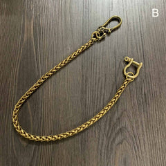 Badass Gold 18'' BIker Chain Wallet Pants Chain Jeans Chain Jean Chain Wallet Chain For Men - imessengerbags
