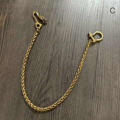 Badass Gold 18'' BIker Chain Wallet Pants Chain Jeans Chain Jean Chain Wallet Chain For Men - imessengerbags