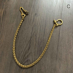 Badass Gold 18'' BIker Chain Wallet Pants Chain Jeans Chain Jean Chain Wallet Chain For Men
