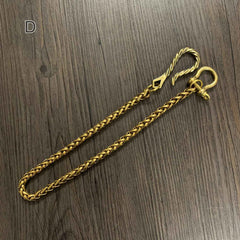 Badass Gold 18'' BIker Chain Wallet Pants Chain Jeans Chain Jean Chain Wallet Chain For Men