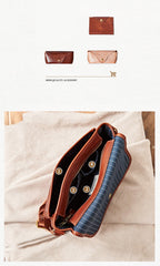 Casual Black Leather Mens Messenger Bag Side Bag Leather Brown Courier Bag For Men