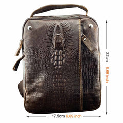 BADASS BROWN LEATHER MEN'S SLING BAG ONE SHOULDER BACKPACK CHEST BAG SLING BAG FOR MEN - imessengerbags