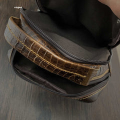 BADASS BROWN LEATHER MEN'S SLING BAG ONE SHOULDER BACKPACK CHEST BAG SLING BAG FOR MEN - imessengerbags