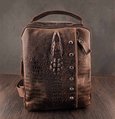 Badass Brown Leather Men's Sling Bag Chest Bag One shoulder Backpack Sling Bag For Men - imessengerbags