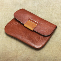 Handmade Small Slim Leather Men's Wallet Coin Holder Card Holder For Men - imessengerbags