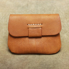 Handmade Small Slim Leather Men's Wallet Coin Holder Card Holder For Men - imessengerbags