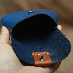 Handmade Small Slim Leather Men's Wallet Coin Holder Card Holder For Men - imessengerbags