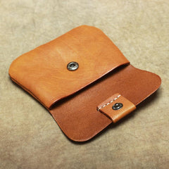 Handmade Small Slim Leather Men's Wallet Coin Holder Card Holder For Men - imessengerbags
