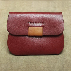 Handmade Small Slim Leather Men's Wallet Coin Holder Card Holder For Men - imessengerbags