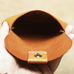 Handmade Small Slim Leather Men's Wallet Coin Holder Card Holder For Men - imessengerbags