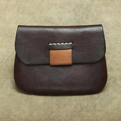 Handmade Small Slim Leather Men's Wallet Coin Holder Card Holder For Men - imessengerbags