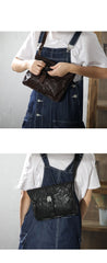 DISTRESSED BROWN LEATHER MEN'S Side BAG 10 inches MESSENGER BAG Leather Coffee Courier BAGs FOR MEN - imessengerbags