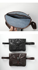 DISTRESSED BROWN LEATHER MEN'S Side BAG 10 inches MESSENGER BAG Leather Coffee Courier BAGs FOR MEN - imessengerbags