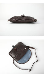 DISTRESSED BROWN LEATHER MEN'S Side BAG 10 inches MESSENGER BAG Leather Coffee Courier BAGs FOR MEN - imessengerbags