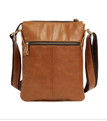 Dark Coffee LEATHER MENS Ipad Vertical SIDE BAG COURIER BAG Small Vertical MESSENGER BAG FOR MEN