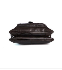 Dark Coffee LEATHER MENS Ipad Vertical SIDE BAG COURIER BAG Small Vertical MESSENGER BAG FOR MEN