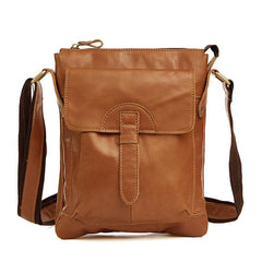 Dark Coffee LEATHER MENS Ipad Vertical SIDE BAG COURIER BAG Small Vertical MESSENGER BAG FOR MEN