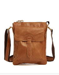 Dark Coffee LEATHER MENS Ipad Vertical SIDE BAG COURIER BAG Small Vertical MESSENGER BAG FOR MEN