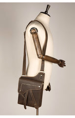 Cool Brown Mens Leather Small Side Bag Vintage Messenger Bags Courier Bag for Men - imessengerbags