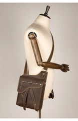 Cool Brown Mens Leather Small Side Bag Vintage Messenger Bags Courier Bag for Men - imessengerbags