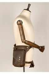 Cool Dark Brown Leather Small Side Bag Waist Bag Messenger Bags Fanny Pack for Men - imessengerbags