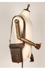 Cool Dark Brown Leather Small Side Bag Waist Bag Messenger Bags Fanny Pack for Men - imessengerbags