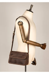 Cool Dark Brown Mens Leather 8inches Small Courier Bag Side Bags Messenger Bags for Men - imessengerbags