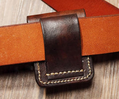 Handmade Leather Mens Zippo Lighter Case With Belt Loop Cool Dark Brown Standard Zippo Lighter Holders For Men