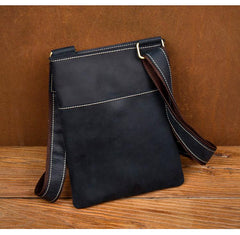 Cool Brown Leather 8 inches Mens Small Vertical Messenger Bags Brown Courier Bag for Men - imessengerbags
