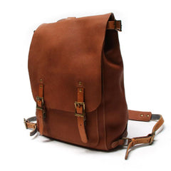 Dark Brown Leather Mens Backpack Travel Backpacks Laptop Backpack for men