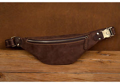 Vintage Brown Mens Leather Mens Fanny Pack Brown Waist Bag Hip Pack Belt Bag Bum bag for Men - imessengerbags