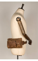 Vintage Brown Leather Mens Fanny Pack Waist Bag Coffee Hip Pack Belt Bag Bumbag for Men - imessengerbags