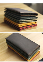 Vintage Brown Leather Mens Long Wallet Bifold Long Wallet Brown Phone Clutch Wallet For Men - imessengerbags