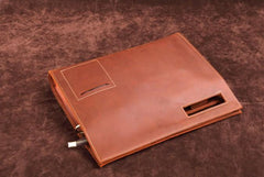 Dark Brown and Brown MENS LEATHER SLIM CLUTCH ENVELOPE BAG CLUTCH BAG FOR MEN