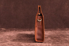 Dark Brown and Brown MENS LEATHER SLIM CLUTCH ENVELOPE BAG CLUTCH BAG FOR MEN