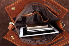 Dark Brown and Brown MENS LEATHER SLIM CLUTCH ENVELOPE BAG CLUTCH BAG FOR MEN