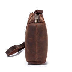 Brown MENS LEATHER ZIPPER CLUTCH WRISTLET PURSE BAG CLUTCH Wallet FOR MEN