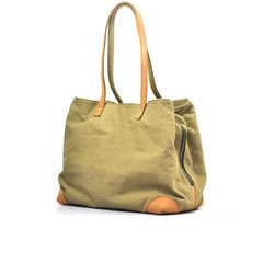 Gray Canvas Leather Mens Denim Bag Tote Bag Messenger Bag Camel Travel Bag For Men and Women - imessengerbags
